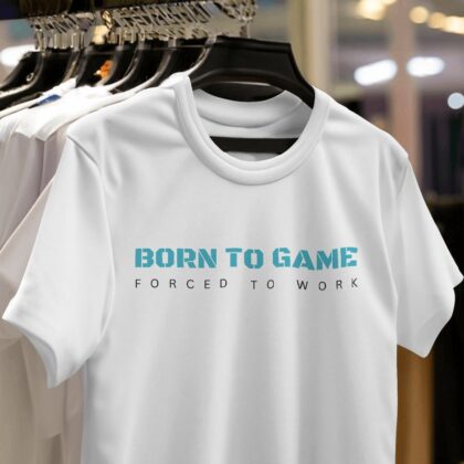 Born To Game Forced To Work Classic T Shirt